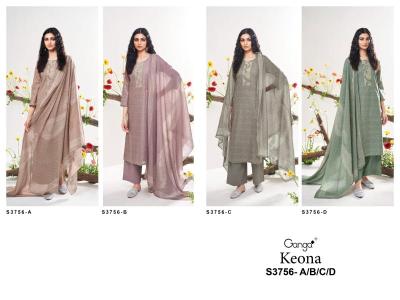 Ganga keona 3756 Casual dress materials wholesale