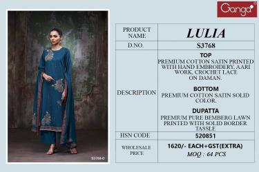 Ganga lulia 3768 Dress material wholesale price
