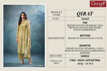 Ganga qirat 3665 Best wholesale dress material market