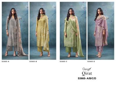 Ganga qirat 3665 Best wholesale dress material market