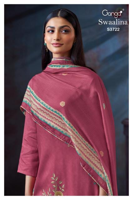 Ganga swaalina 3722 Dress material wholesale price