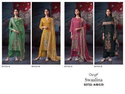 Ganga swaalina 3722 Dress material wholesale price