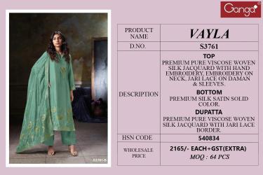 Ganga vayla 3761 Dress material wholesale suppliers in Delhi