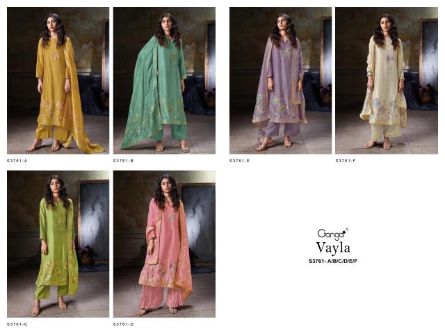 Ganga vayla 3761 Dress material wholesale suppliers in Delhi