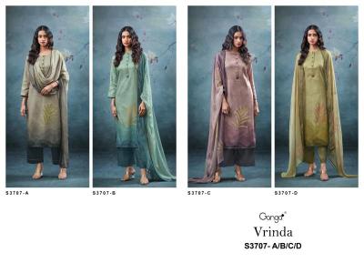 Ganga vrinda 3707 Designer dress material wholesale in Surat
