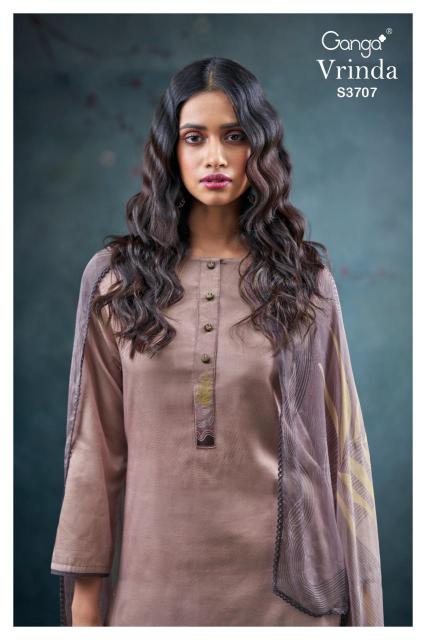 Ganga vrinda 3707 Designer dress material wholesale in Surat