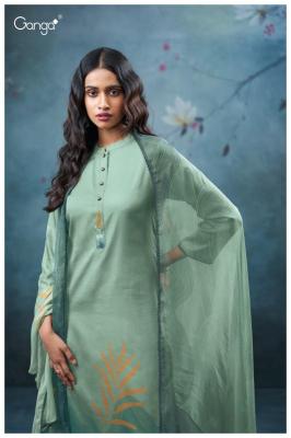 Ganga vrinda 3707 Designer dress material wholesale in Surat