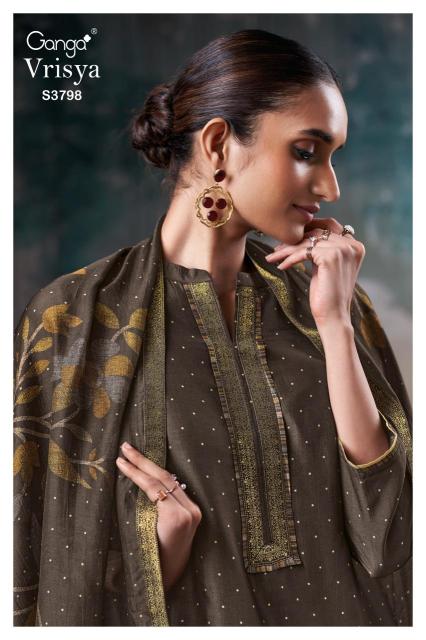 Ganga vrisya 3798 Dress material suppliers in India