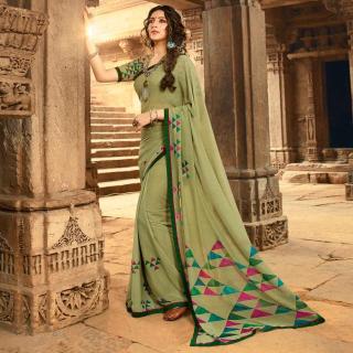 GC georgette silk printed Bulk sarees wholesale India