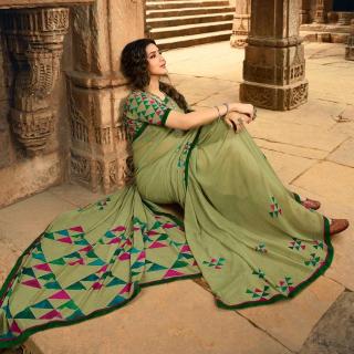 GC georgette silk printed Bulk sarees wholesale India