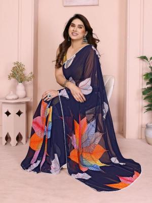 GC georgette with lace South Indian saree wholesale suppliers in India