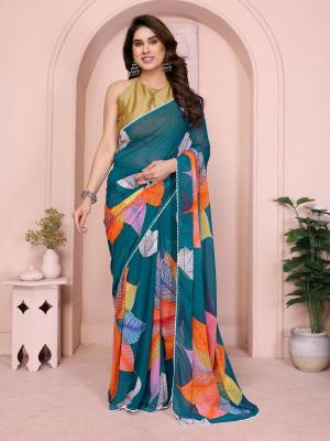 GC georgette with lace South Indian saree wholesale suppliers in India