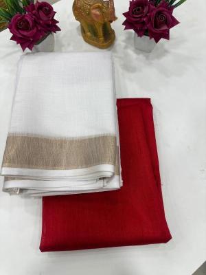 GC new soft cotton white Mumbai saree market online