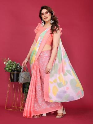 GC soft chiffon printed wholesale saree market in delhi​