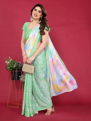 GC soft chiffon printed wholesale saree market in delhi​