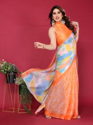GC soft chiffon printed wholesale saree market in delhi​