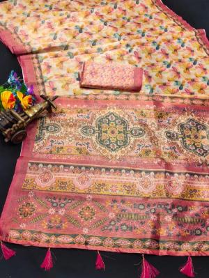 GC soft jacquard with digital Wholesale saree market in Delhi