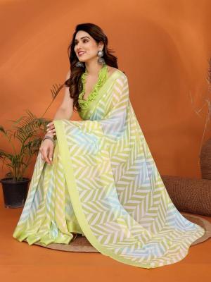 GC soft satin patta printed Indian sarees wholesale market