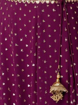 Glamourous Heavy Georgette Wine Bulk lehenga choli suppliers