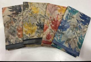 Handloom linen with floral digital print  Wholesale saree manufacturers