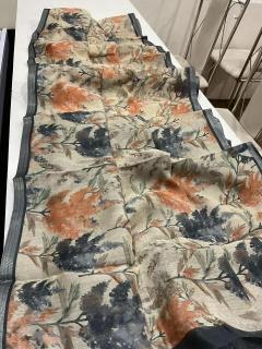 Handloom linen with floral digital print  Wholesale saree manufacturers