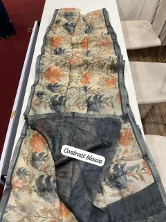 Handloom linen with floral digital print  Wholesale saree manufacturers