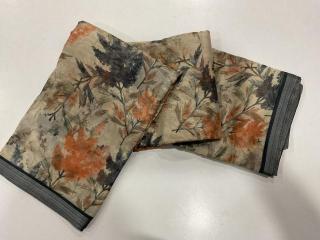 Handloom linen with floral digital print  Wholesale saree manufacturers