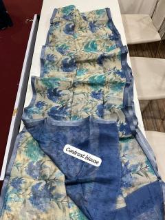 Handloom linen with floral digital print  Wholesale saree manufacturers