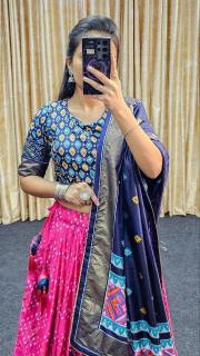 Janvi Tussar Silk lehenga wholesale market in ludhiana