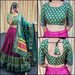 Janvi Tussar Silk lehenga wholesale market in ludhiana