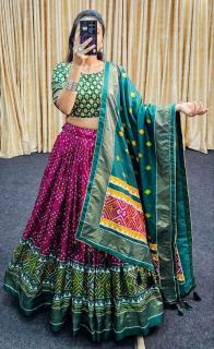 Janvi Tussar Silk lehenga wholesale market in ludhiana