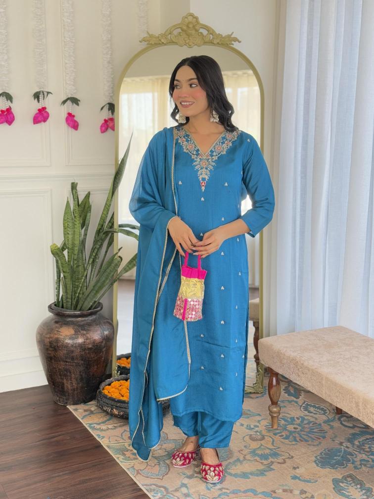 Jasmine cp vichitra v neck short indian kurti tops