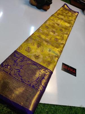 Kanjivaram soft pattu with contrast Wholesale sarees in Surat