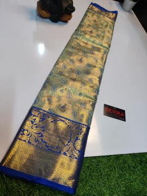 Kanjivaram soft pattu with contrast Wholesale sarees in Surat