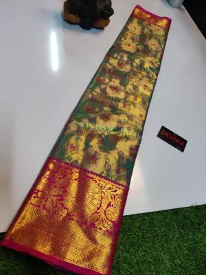 Kanjivaram soft pattu with contrast Wholesale sarees in Surat