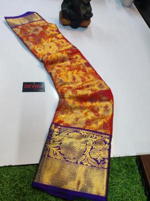 Kanjivaram soft pattu with contrast Wholesale sarees in Surat