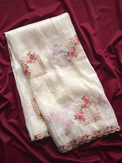 Kc 4023 Floral Embroidered Silk Wholesale sarees in Hyderabad