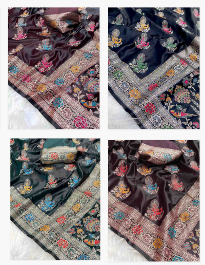 Kc 4025 Traditional Wear Satin Silk Party wear sarees in Hyderabad