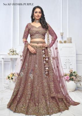 KF-01 Coffe Soft net Lehenga choli sets in ahmedabad