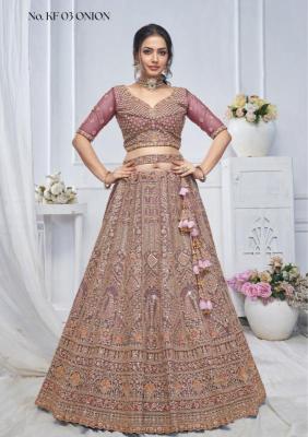 KF-03 Onion Soft net Designer Lehenga choli manufacturers in Gujarat