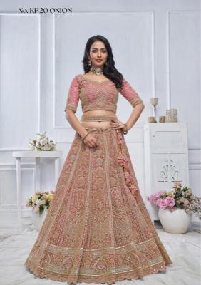 KF-20 Soft net onion Bridal lehenga choli wholesale