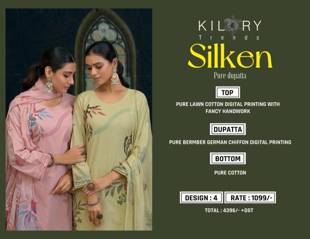 Kilory trends silken Designer dress material wholesale