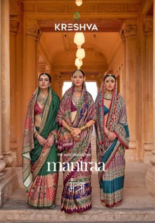 Kreshva mantraa new P.V.silk Latest saree collection for resale