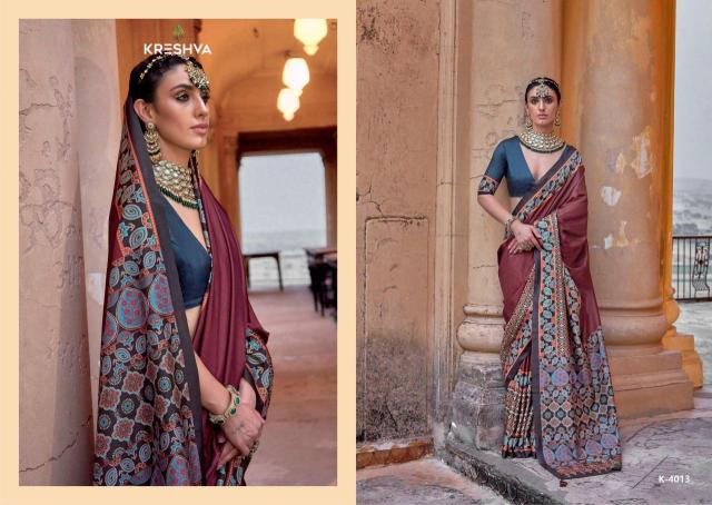 Kreshva mantraa new P.V.silk Latest saree collection for resale