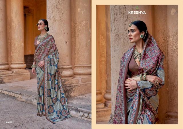 Kreshva mantraa new P.V.silk Latest saree collection for resale