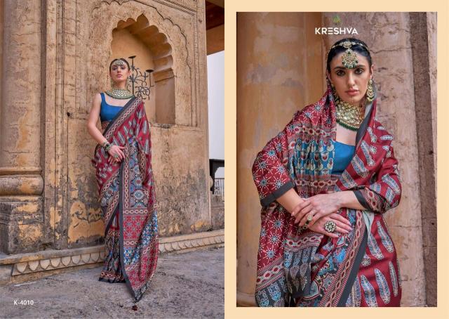 Kreshva mantraa new P.V.silk Latest saree collection for resale