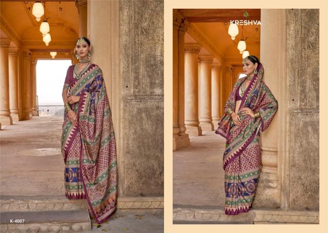 Kreshva mantraa new P.V.silk Latest saree collection for resale