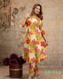 Ladybook belliza vol 4 Kurti Fabric Suppliers