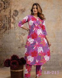 Ladybook belliza vol 4 Kurti Fabric Suppliers