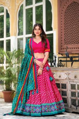 Leheriya Tussar Silk Lehenga choli sale online